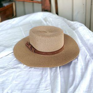 38812  Leather Trimmed Hat
